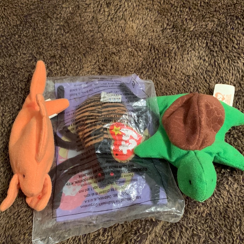 Ty Beanie Babies McDonald T Y Baby Fish Turtle Spider Stuffed Plush Bundle